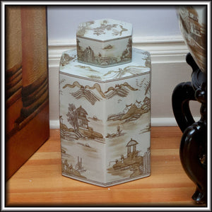 Willow Porcelain Tea Jar