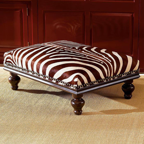 Zebra ottoman coffee deals table